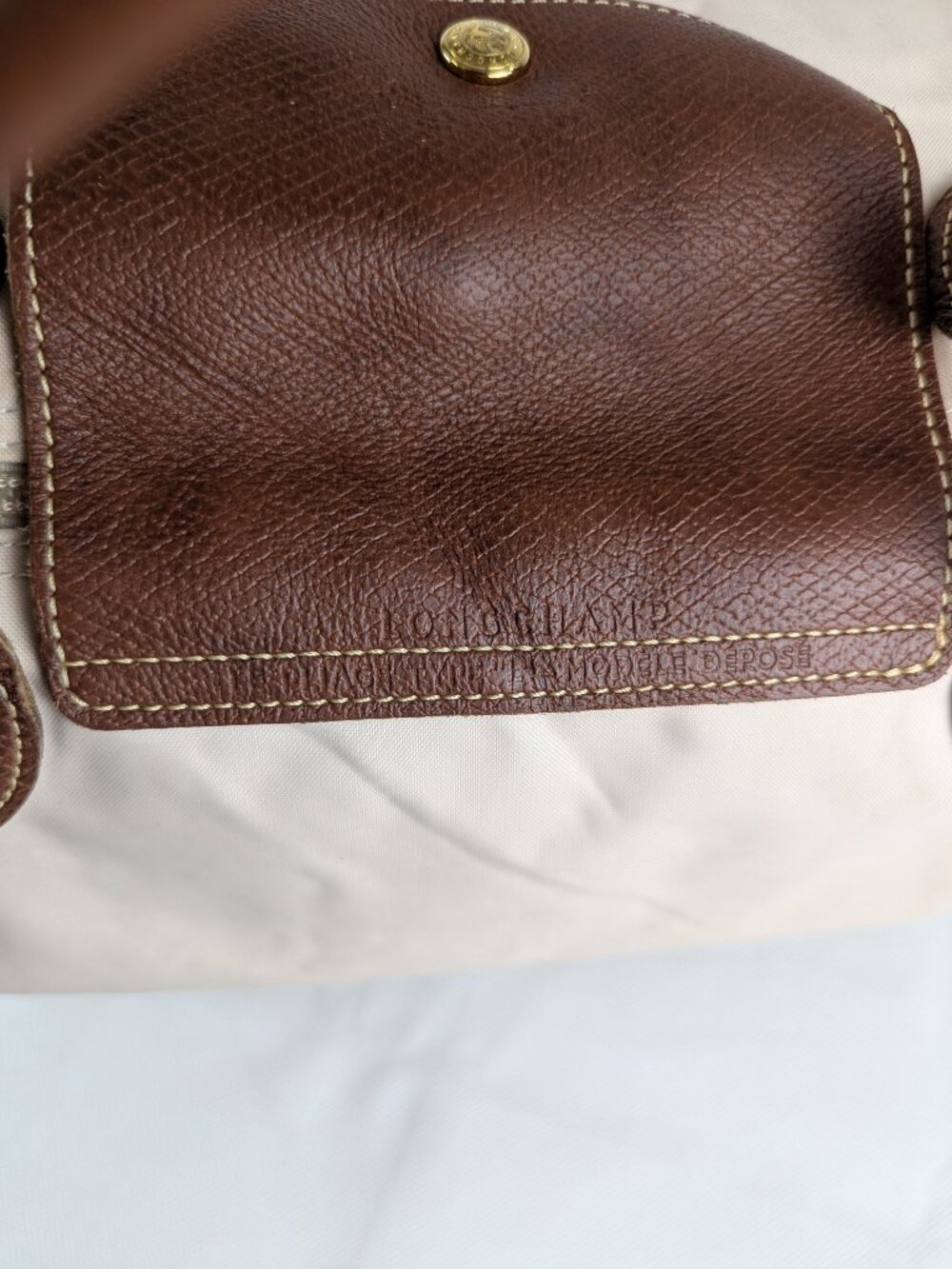 Longchamp Le Pliage Ivory Tote Bag – Used Gently – AUTHENTIC – Fast Shipping - Picture 6 of 16